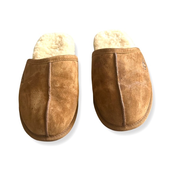 UGG men’s Scuff Slippers in Chestnut Suede size 9 - Picture 2 of 7